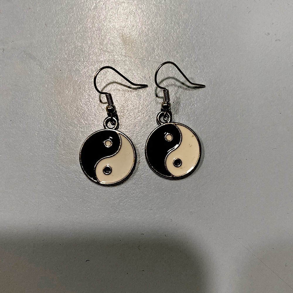 Yin and Yang Handmade Earrings